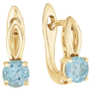 Женские Серьги Серебро Камень натуральный Топаз