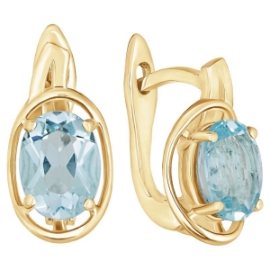 Женские Серьги Серебро Камень натуральный Топаз