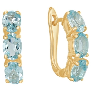 Женские Серьги Серебро Камень натуральный Топаз