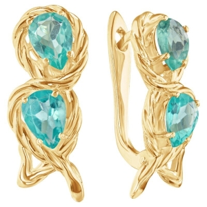 Женские Серьги Серебро Камень натуральный Апатит