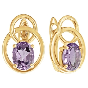 Женские Серьги Серебро Камень натуральный Аметист
