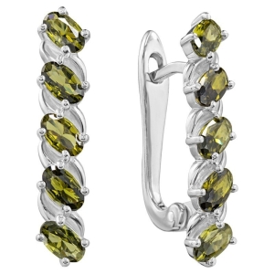 Женские Серьги Серебро Камень искусственный Нанокристалл