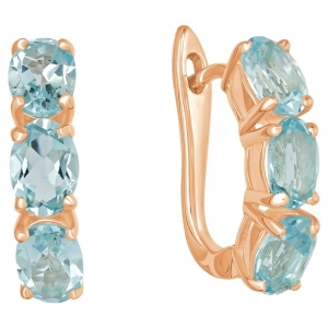 Женские Серьги Серебро Камень натуральный Топаз