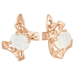 Женские Серьги Серебро Камень натуральный Лунный камень