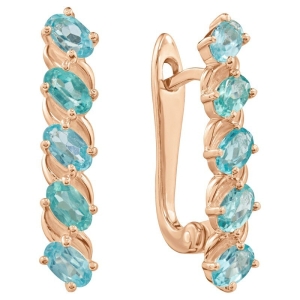 Женские Серьги Серебро Камень натуральный Апатит