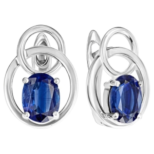 Женские Серьги Серебро Камень натуральный Кианит