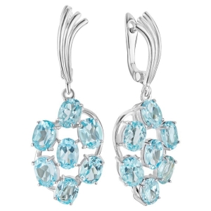 Женские Серьги Серебро Камень натуральный Топаз