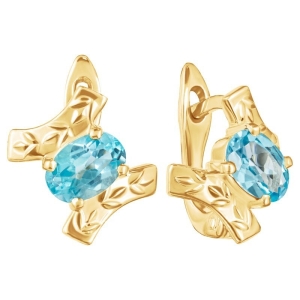 Женские Серьги Серебро Камень натуральный Топаз