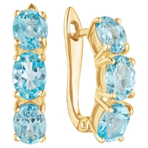 Женские Серьги Серебро Камень натуральный Топаз