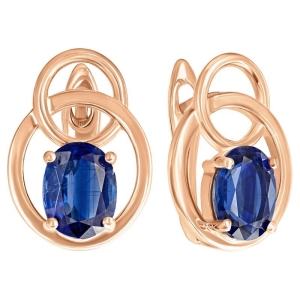 Женские Серьги Серебро Камень натуральный Кианит