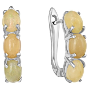 Женские Серьги Серебро Камень натуральный Опал