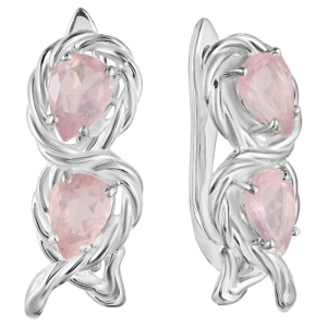 Женские Серьги Серебро Камень натуральный Кварц