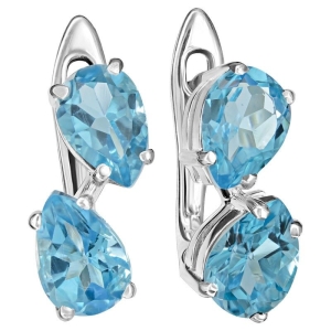 Женские Серьги Серебро Камень натуральный Топаз