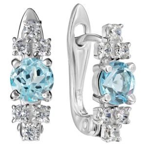 Женские Серьги Серебро Камень натуральный Топаз