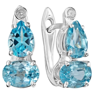 Женские Серьги Серебро Камень натуральный Топаз