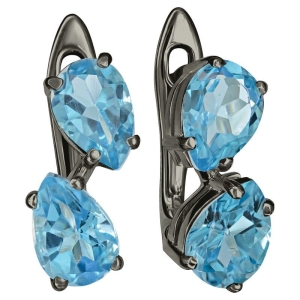 Женские Серьги Серебро Камень натуральный Топаз