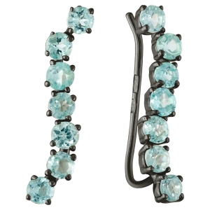 Женские Серьги Серебро Камень натуральный Апатит