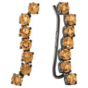 Женские Серьги Серебро Камень натуральный Цитрин