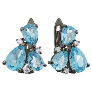 Женские Серьги Серебро Камень натуральный Топаз