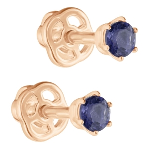 Женские Серьги Серебро Камень натуральный Иолит