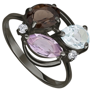 Женские Кольца Серебро Камень натуральный Аметист Аметист