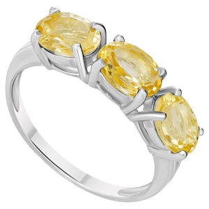 Женские Кольца Серебро Камень натуральный Цитрин