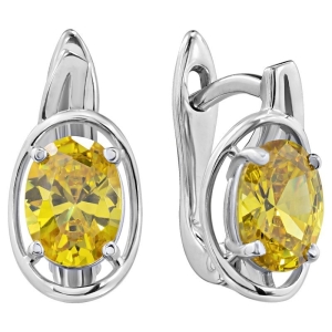 Женские Серьги Серебро Камень искусственный Нанокристалл