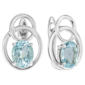 Женские Серьги Серебро Камень натуральный Топаз