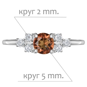 Женские Кольца Серебро Камень натуральный Цитрин