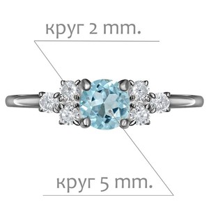 Женские Кольца Серебро Камень натуральный Топаз