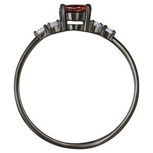 Женские Кольца Серебро Камень натуральный Гранат