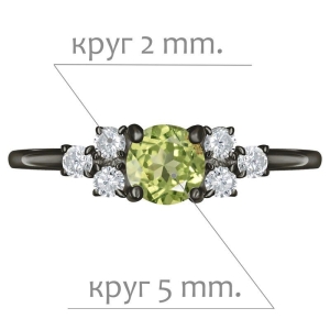 Женские Кольца Серебро Камень натуральный Хризолит