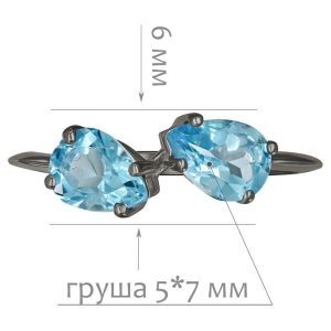 Женские Кольца Серебро Камень натуральный Топаз