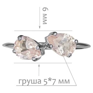 Женские Кольца Серебро Камень натуральный Кварц