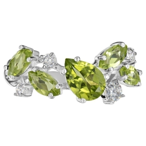 Женские Кольца Серебро Камень натуральный Хризолит