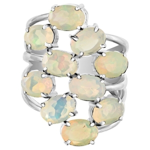 Женские Кольца Серебро Камень натуральный Опал