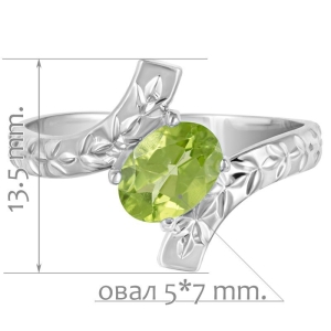 Женские Кольца Серебро Камень натуральный Хризолит
