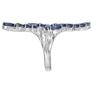 Женские Кольца Серебро Камень натуральный Сапфир