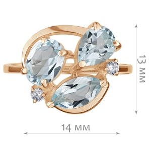 Женские Кольца Серебро Камень натуральный Топаз