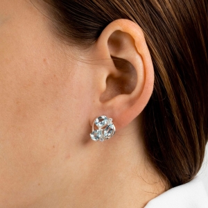 Женские Серьги Серебро Камень натуральный Топаз