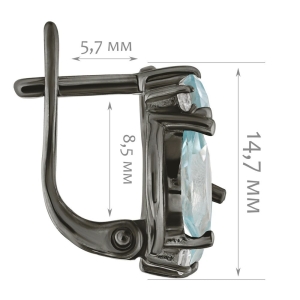 Женские Серьги Серебро Камень натуральный Топаз