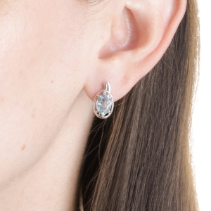 Женские Серьги Серебро Камень натуральный Топаз