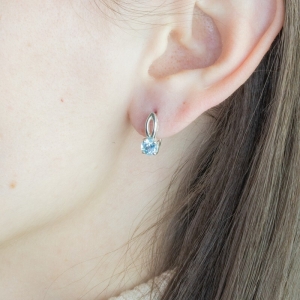 Женские Серьги Серебро Камень натуральный Топаз