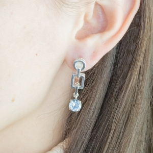 Женские Серьги Серебро Камень натуральный Топаз
