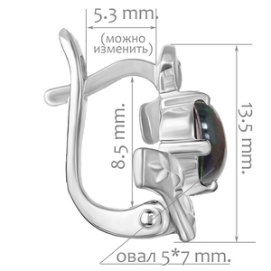 Женские Серьги Серебро Камень натуральный Опал