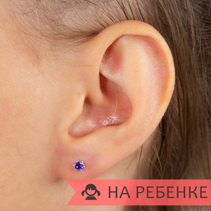 Женские Серьги Серебро Камень искусственный Нанокристалл