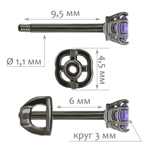 Женские Серьги Серебро Камень искусственный Нанокристалл