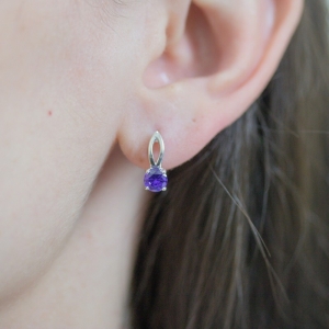 Женские Серьги Серебро Камень искусственный Нанокристалл