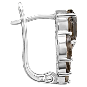 Женские Серьги Серебро Камень натуральный Раухтопаз