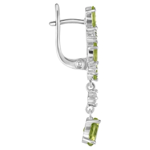 Женские Серьги Серебро Камень натуральный Хризолит